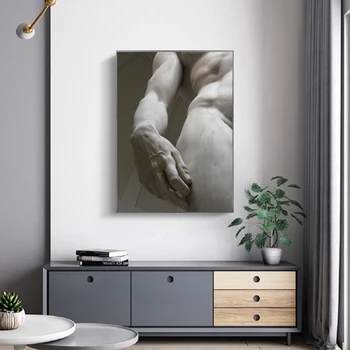 

Michelangelo Sculpture Art Posters And Prints Black White David Hand Wall Art Canvas Paintings Pictures Living Room Home Decor