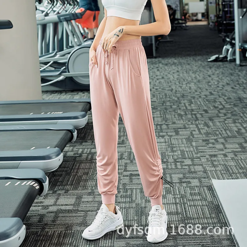 

New Style Sports Yoga Pants Women's Fashion Loose Slimming Beam Leg Drawstring Running Fitness Pants
