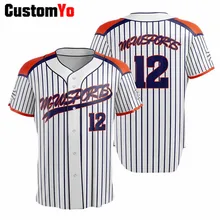 На заказ дешевые кнопки вниз клуб бейсбол Джерси Новая мода бейсбол Джерси