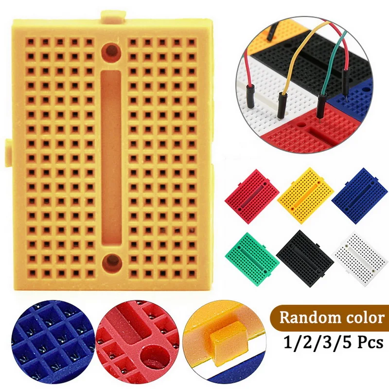 Mini Breadboard with 170 Tie Points Solderless Prototype PCB Bread Board Plus Adhesive Back for Small DIY Kits | Обустройство дома