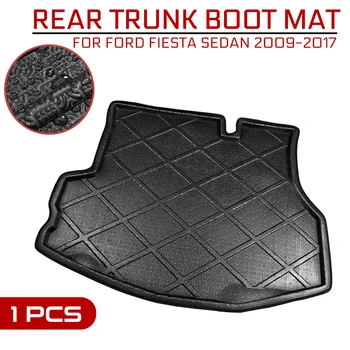 

Car Floor Mat Rear Trunk Anti-mud Cover Carpet For Ford Fiesta Sedan 2009-2017