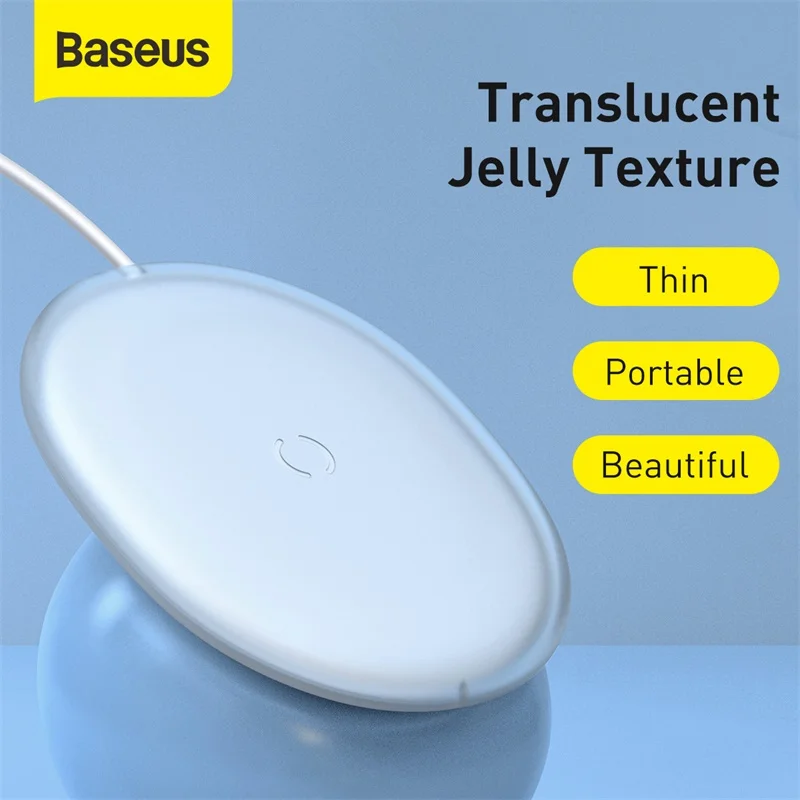 Беспроводное зарядное устройство Baseus Jelly 15 Вт быстрая Беспроводная зарядка Qi для