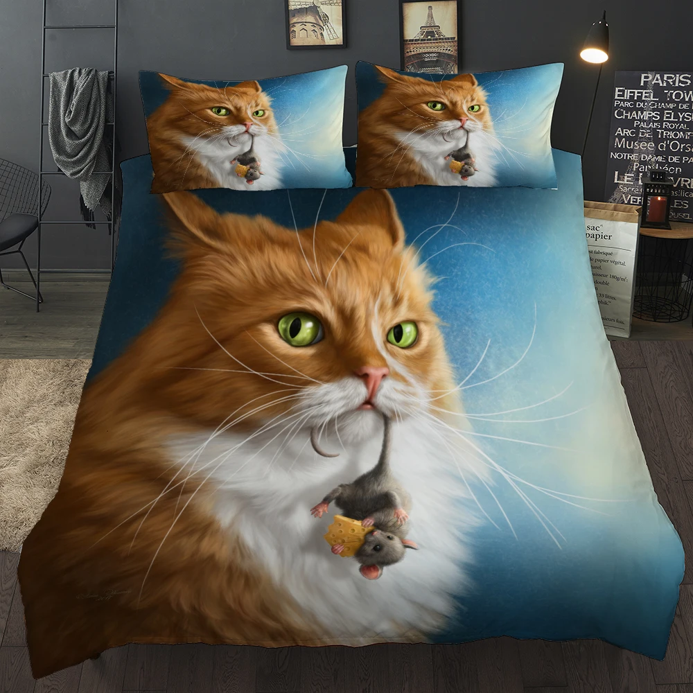  3D Cute Dog Duvet Cover Set Bedding Set Pug King Queen Bed Set King Comforter Bedding Set UO05#