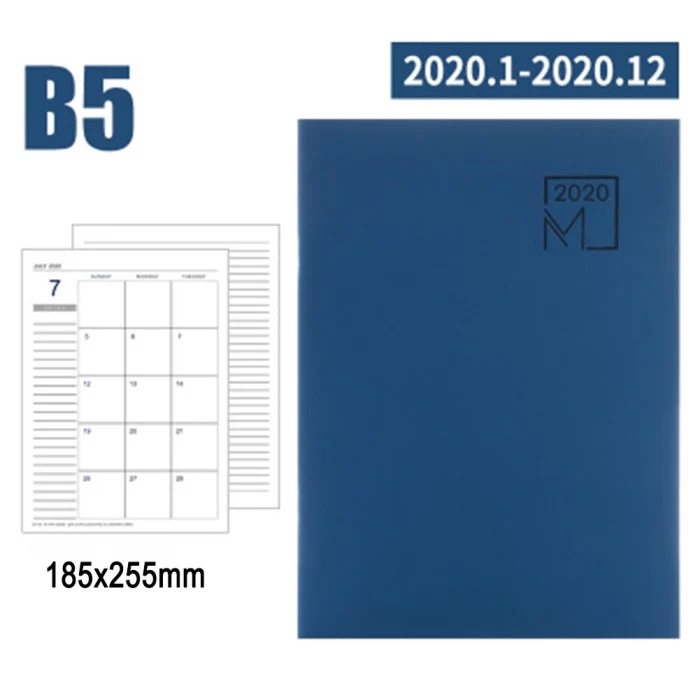 Notebook Agenda Planner Diary Meeting Book Girl School Stationery Monthly Plan Supplies FKU66