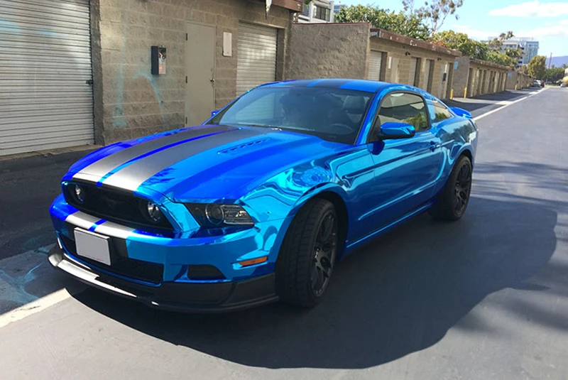 Chrome Blue Vinyl Film Sticker-5