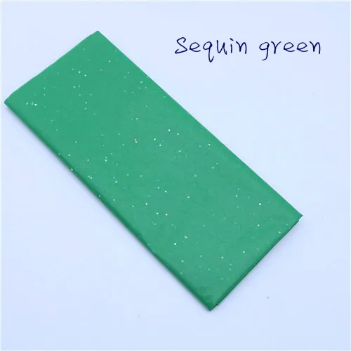 Sequin green 10 шт./пакет блесток цветной бумажный цветок 50*66 см винный оберточная бумага, украшение дома, запас для праздников и вечерние свадебные DIY упаковочные материалы - Цвет: Sequin green