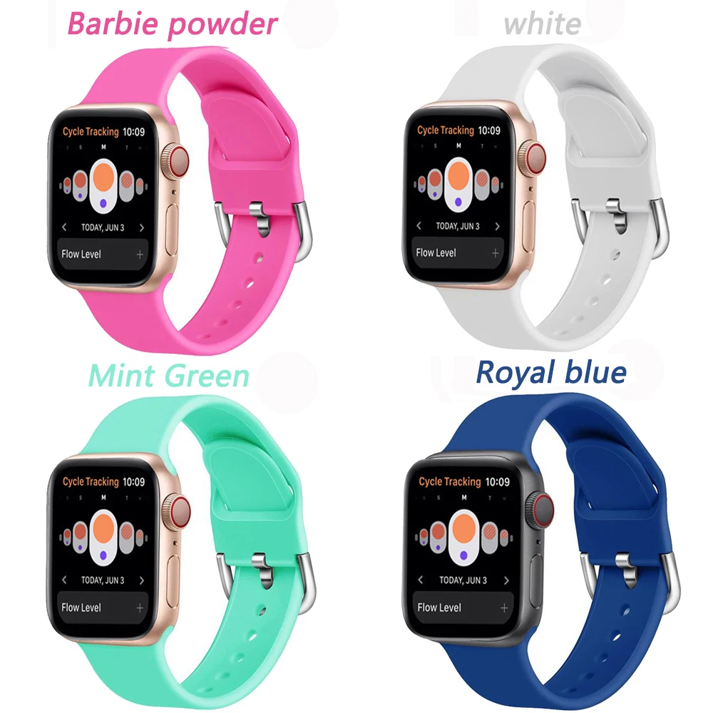 Силиконовый ремешок для apple watch 5 4 band correa apple watch 44 мм 40 мм 42 мм 38 мм iwatch 5 4 3 2 1 браслет ремешок для часов