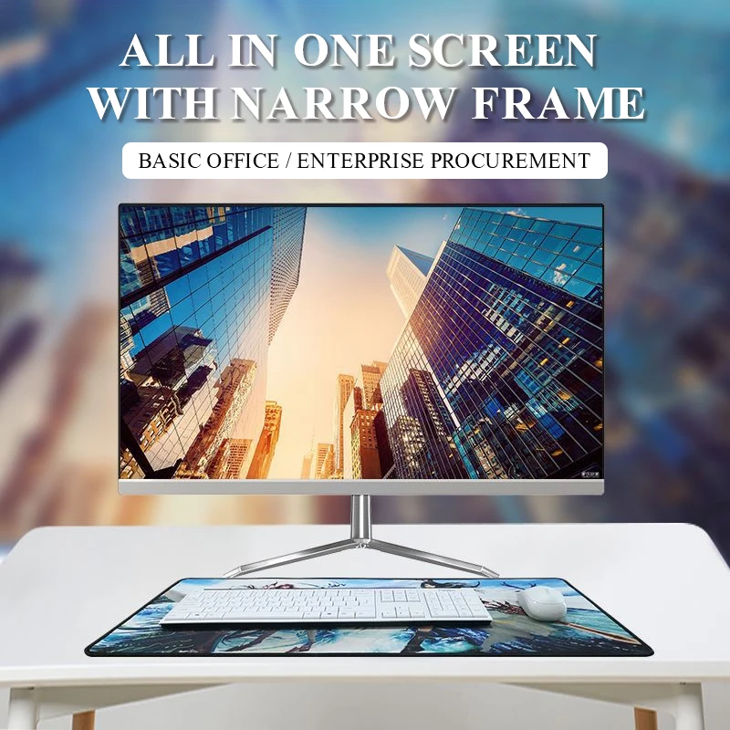 

US Captain PC Desktop All in One Computer 21.5 Core i5 RAM 4G, SSD 120G, Narrow Frame, Super Thin, Easy Work Study Play, Office