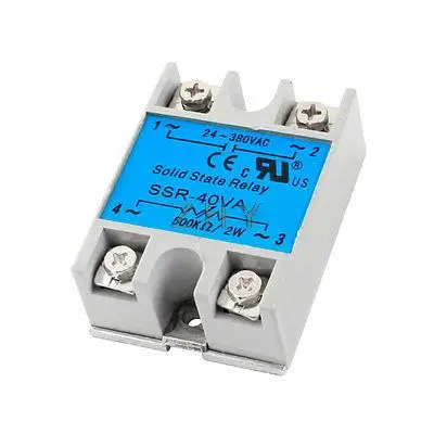 

SSR-40VA 500K Ohm/2W Input AC24-380V Output 40VA Solid Module State Relay