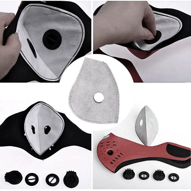 

10Pcs Activated Carbon Anti Dust Face Mask Filters for Motorcycle Bicycle Skiing Riding SDFA88