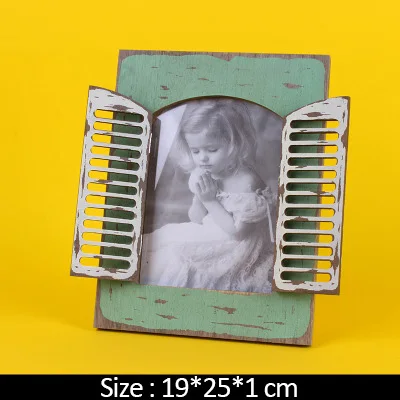 35 Винтажная Ретро пихта твердая деревянная фоторамка 6 дюймов скандинавские аксессуары для украшения дома Современные игрушки подарки на день рождения - Цвет: 35