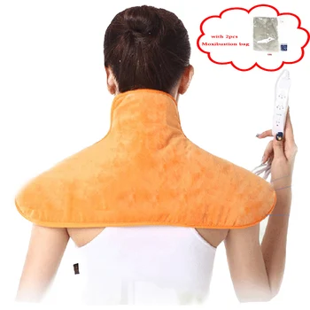 

Electric Back And Neck Cervical Massage Shawl Relaxation Warm Blanket Heating Pad Hot Compress Far Infrared Moxibustion Cushion