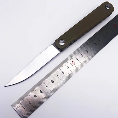 G10-Khaki Kwaiken 9Cr8Mov Лезвие сталь/G10 Ручка Флиппер складной нож шарикоподшипник Охотничий Тактический боевой карманный нож кемпинг EDC инструменты - Цвет: G10-Khaki