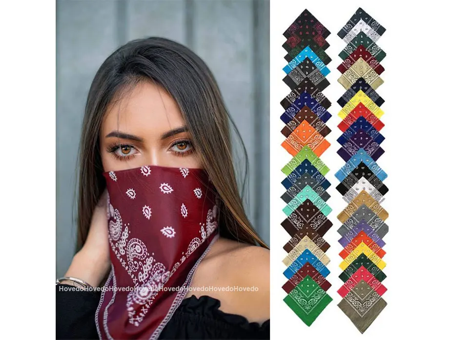 Vintage Bohemia Style Bandana Square Scarf Headband For Women Men Face Mask Cross Turban Bandanas Hair Tie Headscarf Headwear ladies headbands for short hair