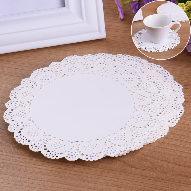 White Round Lace Paper Doilies Placemat - China Paper Doilies and Table  Mats price