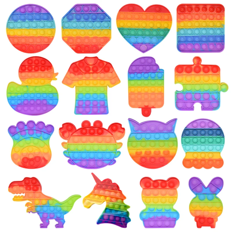 Juguete sensorial de burbujas para adultos y niños, juguete antiestrés para aliviar el estrés, blando, antiestrés