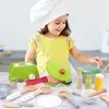 DIY Wooden Kitchen Toy Pretend Play Simulation Model Set Coffee Machine Cooking Educational Toys Gift For Children Kids Girls 2