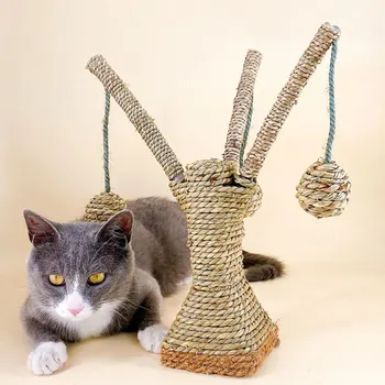 

Creative Tree Branch Pattern Cat Scratching Toy Sisal Claw Grinding Toy (Khaki)