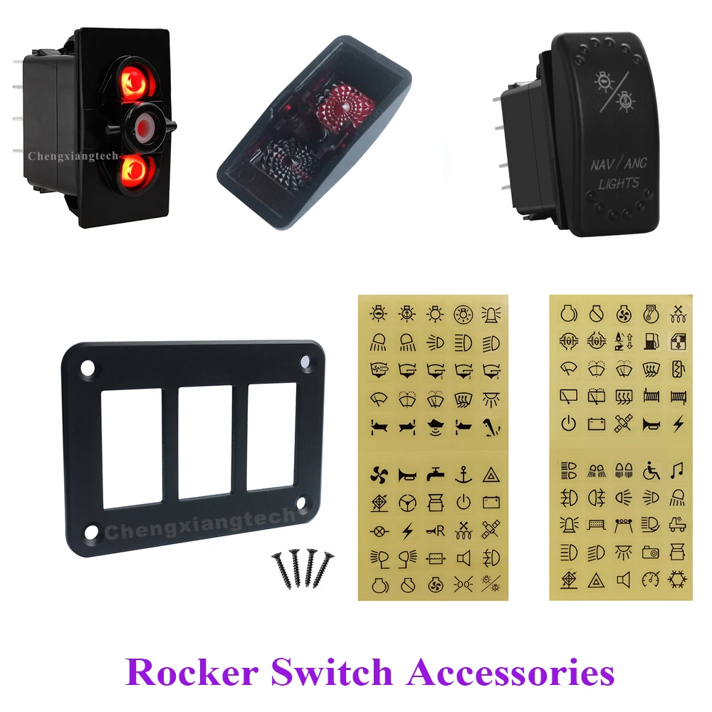 Led Rosso (On) Off On Spdt Led Rosso Base Interruttore 12V 20A Terminali A 4 Pin Per Auto Off Uomo Interruttore A Bilanciere Car Boat Caravan 4X4