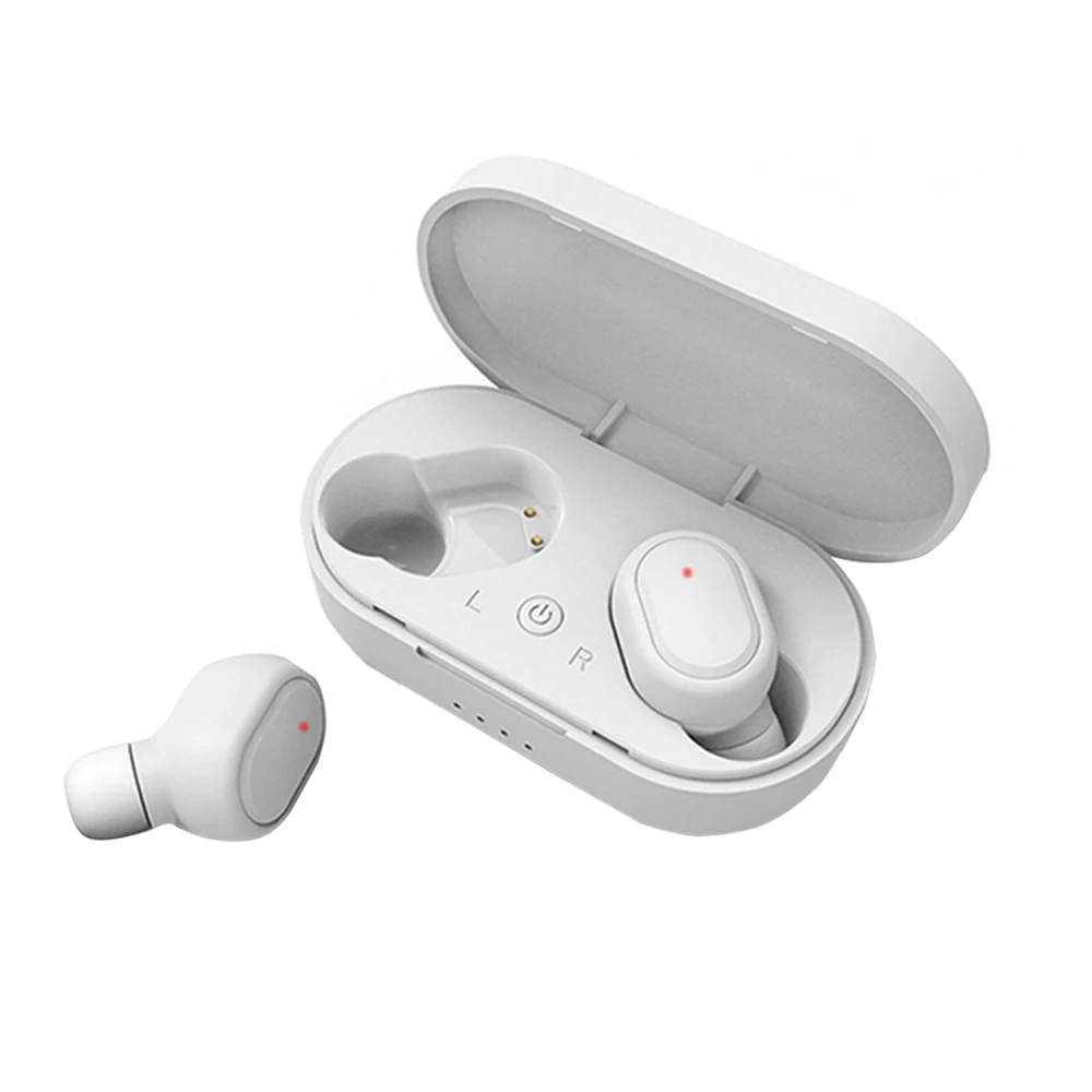 Белый M1 TWS беспроводные Bluetooth наушники 5,0 стерео гарнитура Водонепроницаемый AI управление Bluetooth беспроводные наушники - Цвет: Белый