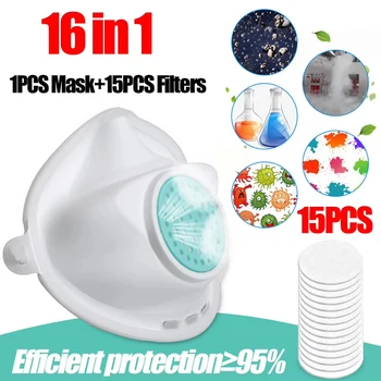 

Mask 95% Filter Cotton Mask Antibacterial Dust Protection Filter Anti-Droplet Mask 15pcs / 30pcs Filter Element Reuse