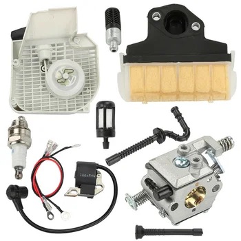 

Replacement Carburetor Kit Parts Recoil Starter Fuel Oil line Ignition Coil