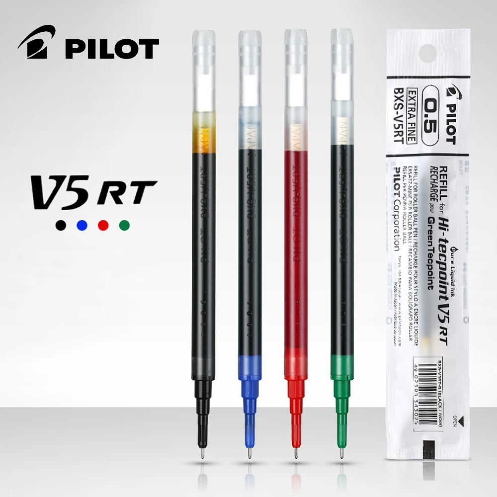 PILOT BXS-V5RT 0.5mm Large Capacity Replacement Press Gel Pen Refill Suitable for BXRT-V5RT Student Full Syringe Signature Pen 150ml 500ml large capacity syringe multifunction syringes reusable pump measuring for draw ink pet feeding liquid oil applicator