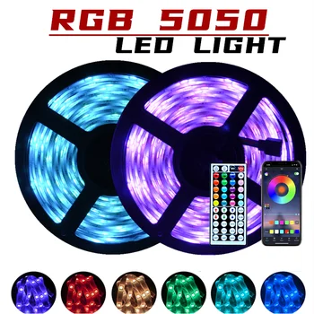 

LED Strips Bluetooth Iuces Led RGB 5050 Waterproof Flexible Lamp Tape Ribbon Diode DC12V 5M 10M WiFi LED Lights