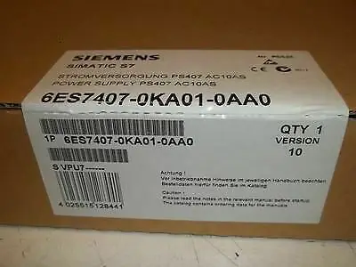 Абсолютно Siemens 6ES7407-0KA01-0AA0 6ES7 407-0KA01-0AA0 блок питания