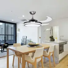 48 ”современный подвесной вентилятор с легким пультом дистанционного управления выдвижные лезвия для гостиной спальни ресторана