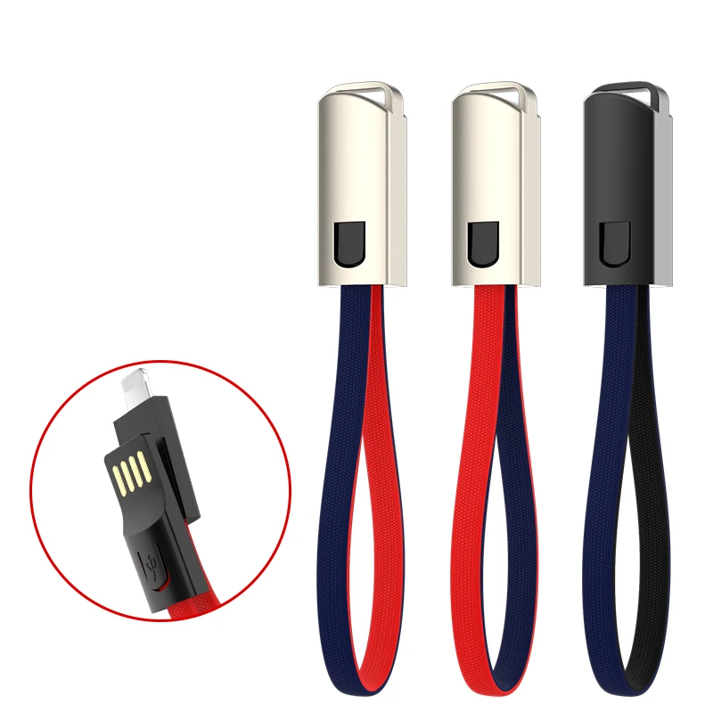 Брелок USB кабель 2.1A type C Micro USB кабель для быстрой зарядки для samsung Xiaomi портативное зарядное устройство Micro USB брелок короткий кабель