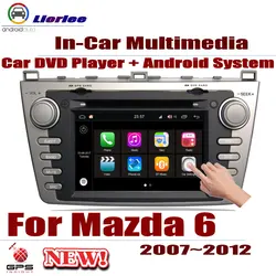 Radio con GPS para coche, reproductor de DVD con Android, 8 núcleos, pantalla IPS LCD, BT, SD, USB, AUX, WIFI, para Mazda 6, Mazda6, 2007 2012
