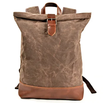

Vintage design top quality canvas men backpack Outdoor travel Anti-theft Laptop Bag Large Capacity backpack for male 200820-84