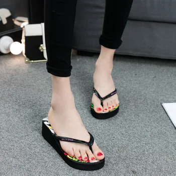 

Summer Red Flower Split Toe Slippers (Flip-flops) Slippers Women's EVA Shoe Sole Beach Shoes