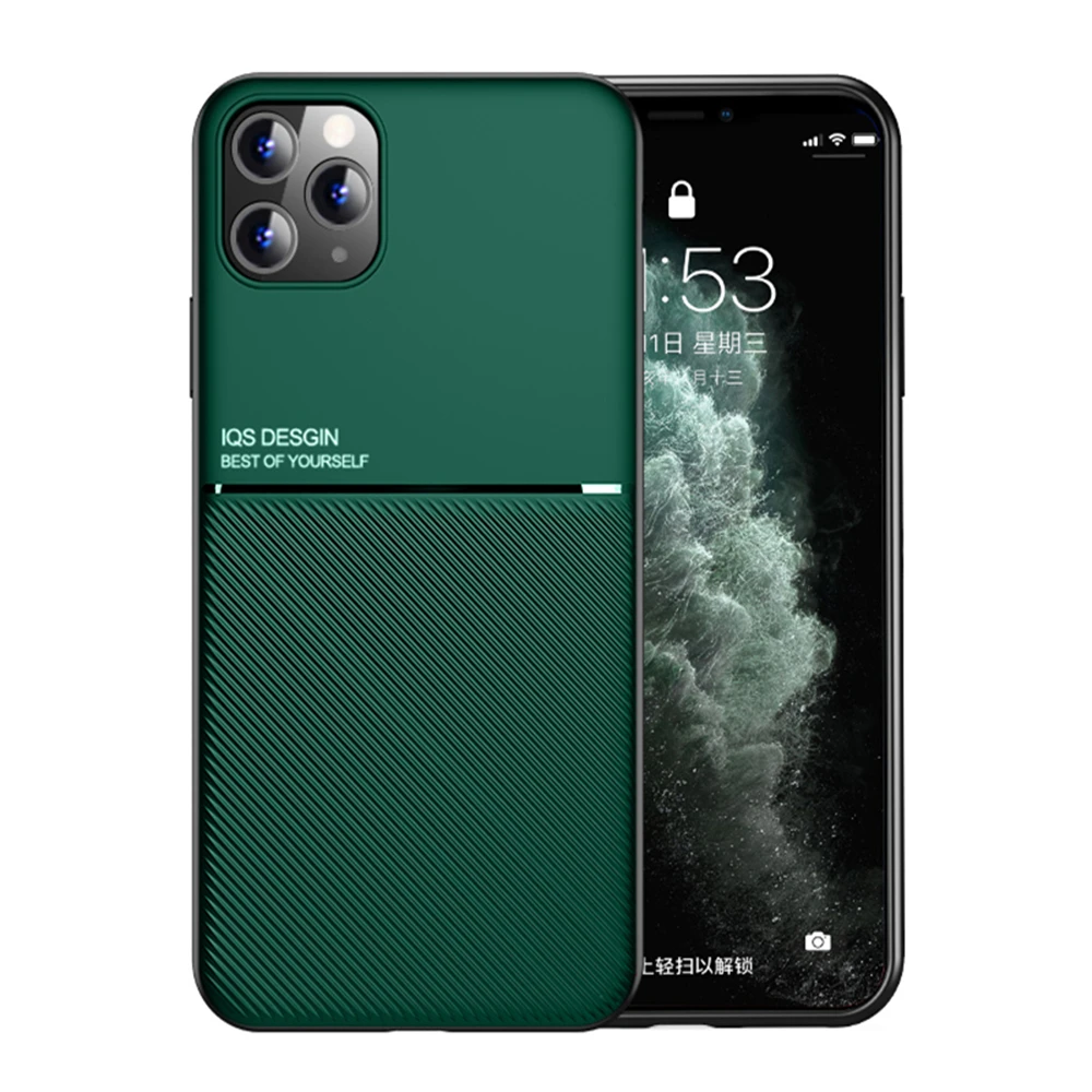 Матовый чехол MAKAVO для iPhone 11 Pro жесткая задняя крышка из искусственной кожи мягкая