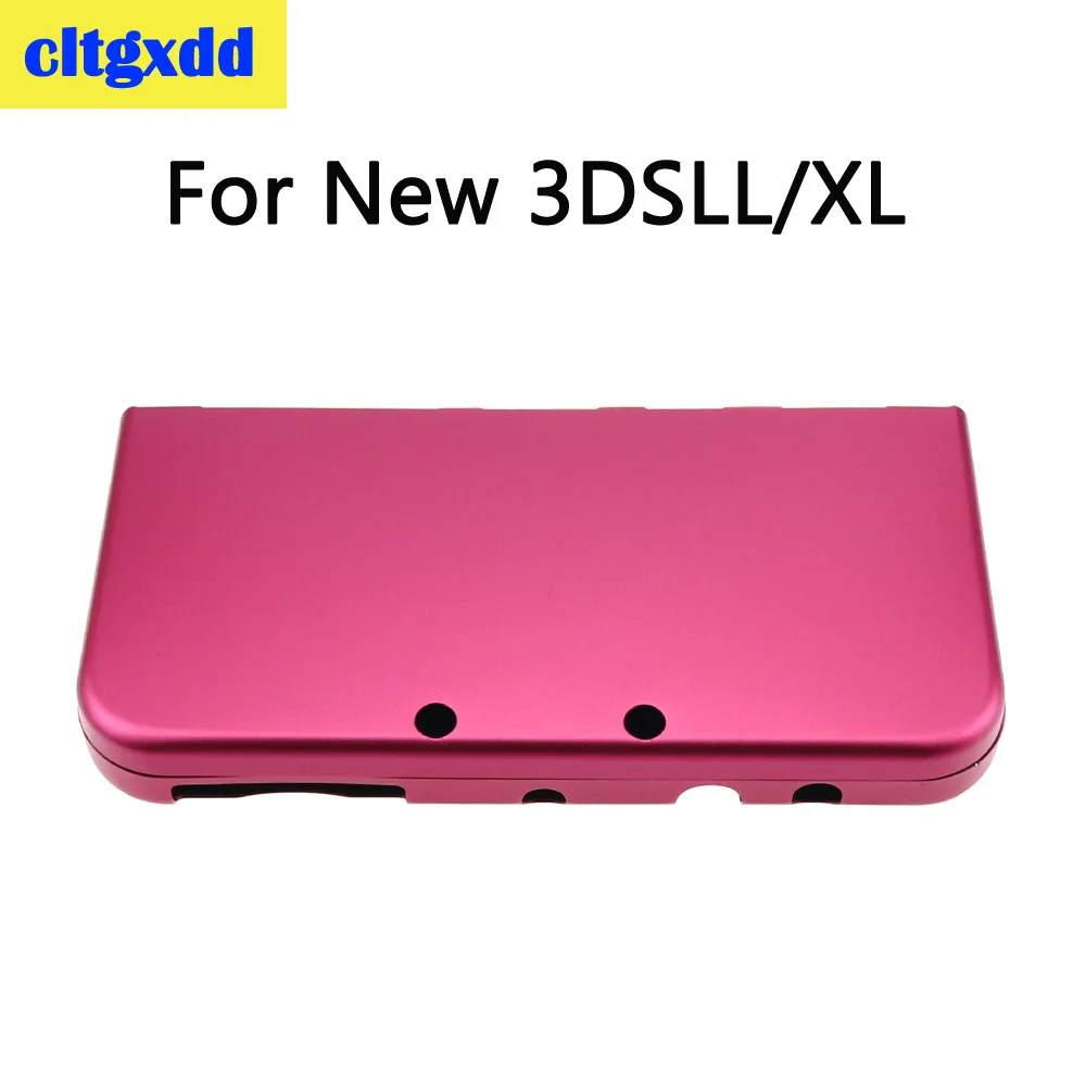 1set Rose Red Upper&Lower Protector Cover Plate All Aluminum Protective Case Housing Shell For Nintendo New 3DS LL / New 3DS XL