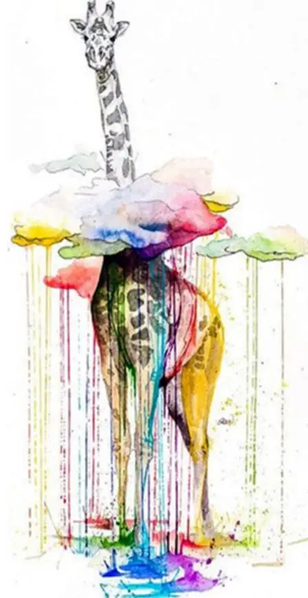 

New full square / round diamond diamond embroidery cartoon color giraffe 5D DIY diamond painting cross stitch rhinestone mosaic