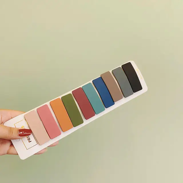 Hot New 10Pcs/pack Simple Candy Color Geometric Hairpins Women Barrette Hairgrips Girls Hair Clips Headdress Hair Accessories 5