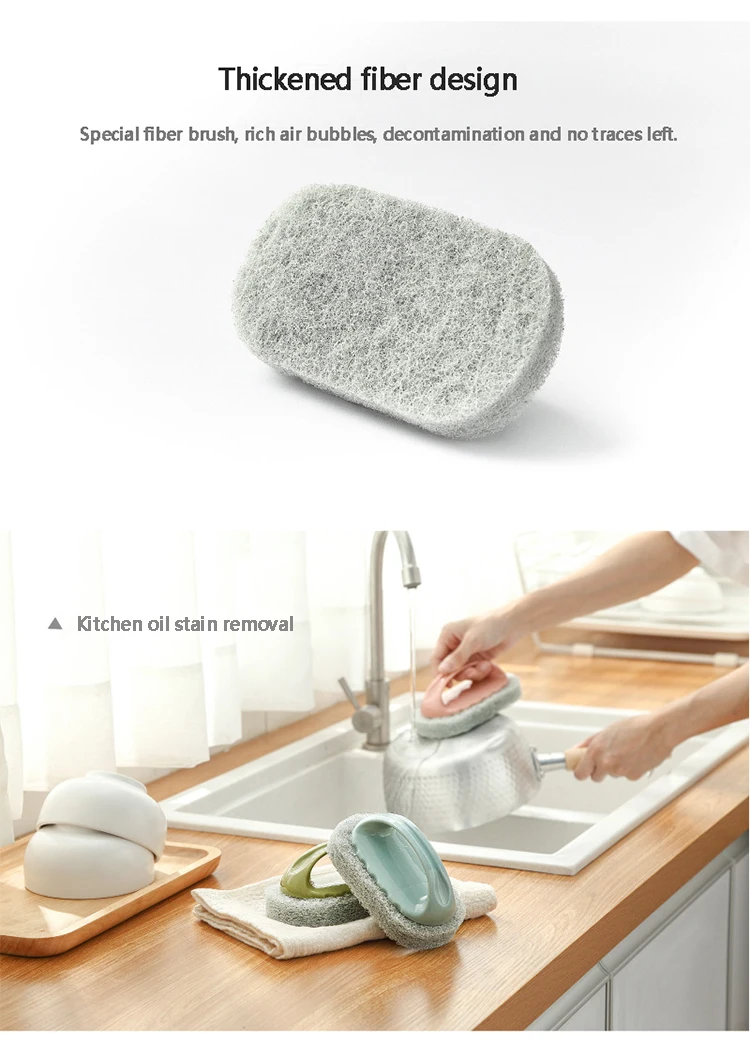 1pc magic strong Decontamination Nano Sponge Cleaning brush With handle Cleaning Tools Kitchen accessories Easy to use Shortcut