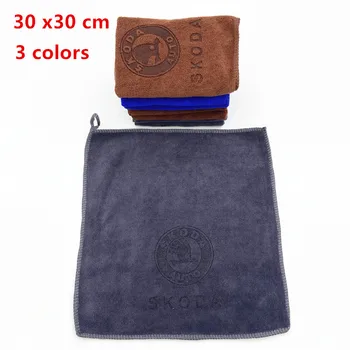

Microfiber Car logo towel Car wash clean towel Skoda Octavia A5 A7 RS Fabia Superb car accessaries car styling