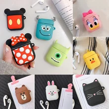 Для Airpods чехол 1/2 милый мультяшный защитный чехол Роскошный для Air pods беспроводной чехол для наушников для Apple Airpods 2 силиконовый чехол