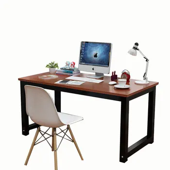 

Simple high quality steel frame solid wood high quality office desk home computer desk student desk writing desk
