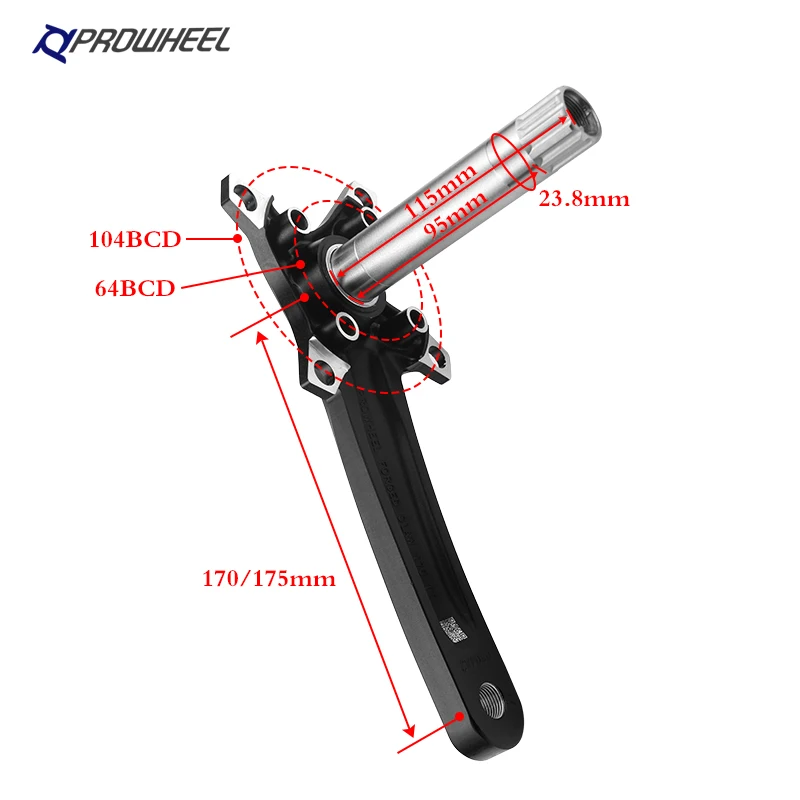 PROWHEEL Ŷ ϴ 귡Ŷ,  ũũ, 104BCD, 175mm, 170mm, 30, 32, 34, 36, 38, 40, 42, 44, 46, 48, 50, 52T ũũ