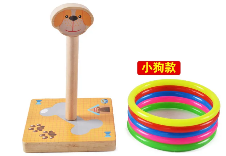 Животное Ringtoss детский сад программа деятельности бросать круг игра детская игрушка деревянный метательный чехол