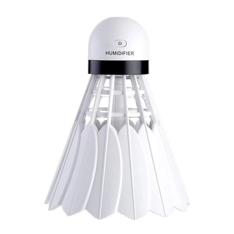

USB Badminton Humidifier Mini Humidifier 12 Hours humidification Air Diffuser Hydrating Spray Silent Operation for Home Office B