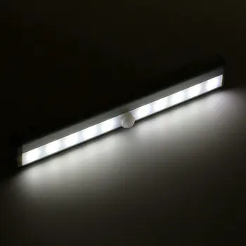 

10 LED Wireless PIR Auto Motion Sensor Light Intelligent Portable infrared Induction Lamp Night Lights for Cabinet Hotel Closet