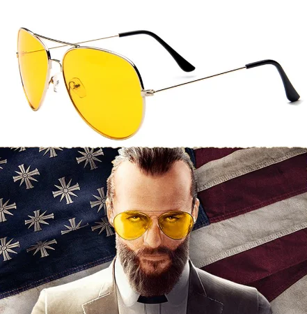 Игра FARCRY 5 Косплей Опора Солнцезащитные очки Joseph Seed желтые аксессуары водителя