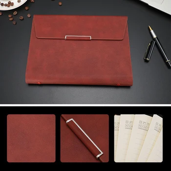 

A5 PU Leather Loose Leaf Business For Students With Pen Holder Magnetic Buckle Weekly Planner Office Supply Daily Notebook