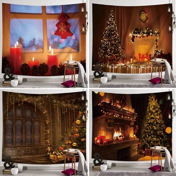 

Halloween Christmas Series Tapestry Polyester Christmas Wall Tapestry Living Room Household Custom Printed Hanging Cloth