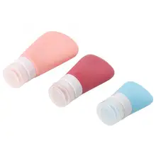 3Pcs/Set Portable Mini Silicone Liquid Bottle Shampoo Bottle Container Travel Set Dispenser for Bathroom